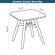 6 Mesa Infantil Pipa Rivatti 51 cm -Largura- Estrutura Monobloco em Polipropileno -PP- Pessego Desenho Tecnico